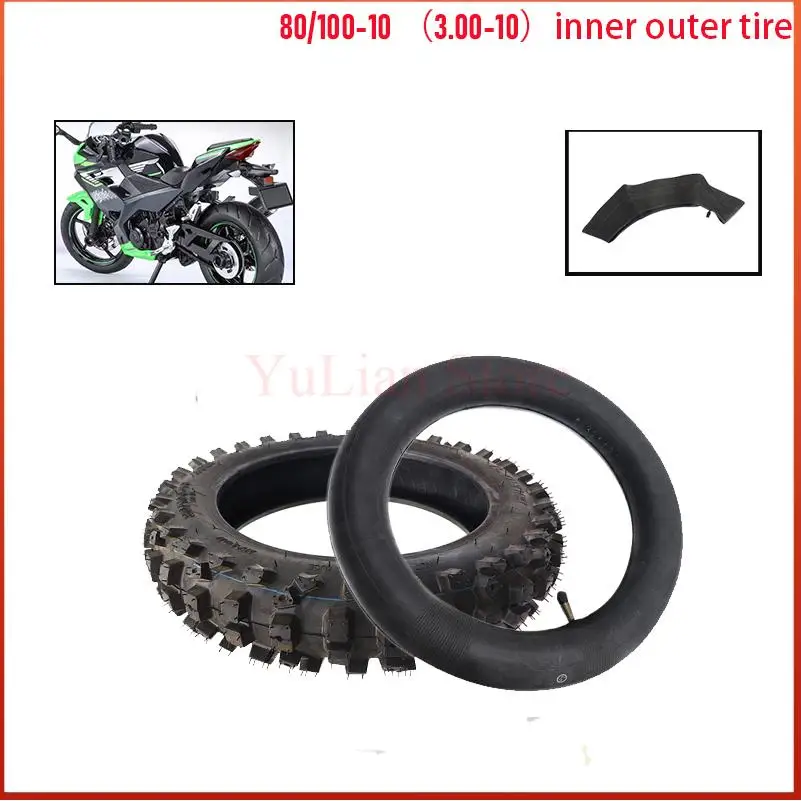 Hochleistungsfähige, verschleißfeste Innen- und Außenreifen 80/100-10 3.00-10, geeignet für Offroad-Rennmotorräder