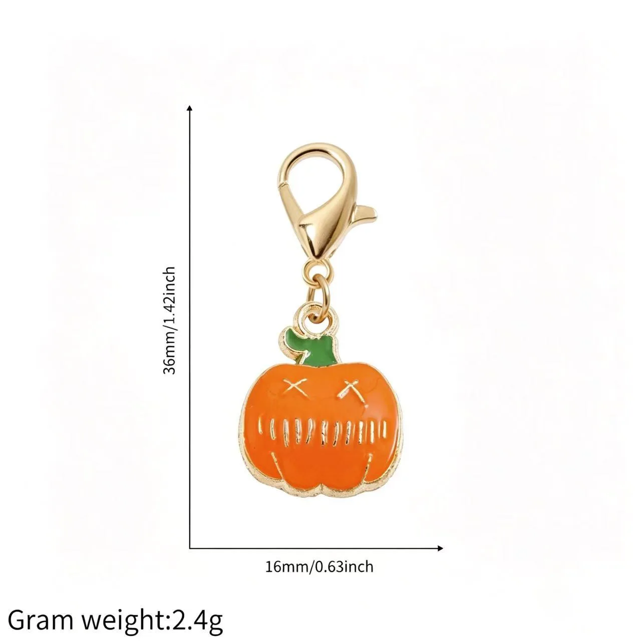 Halloween-Kürbis-Geist-Katzen-Anhänger mit Karabinerverschluss, Legierungs-Emaille-Taschenornament, Unisex-Rucksack-Accessoire, Partygeschenk – Detail 10