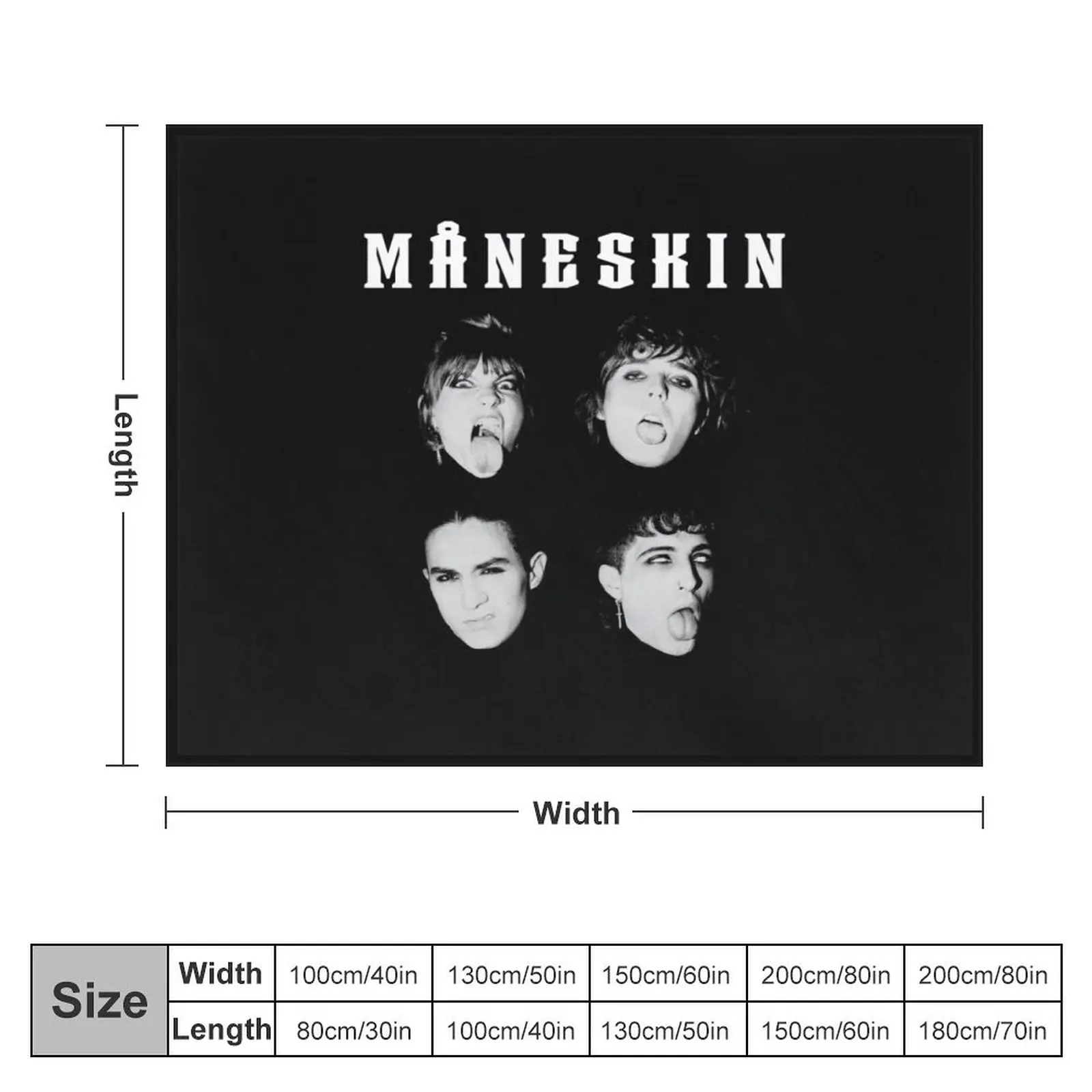 MANESKIN Maneskin,M?neskin Throw Blanket warm winter Thin anime Blankets