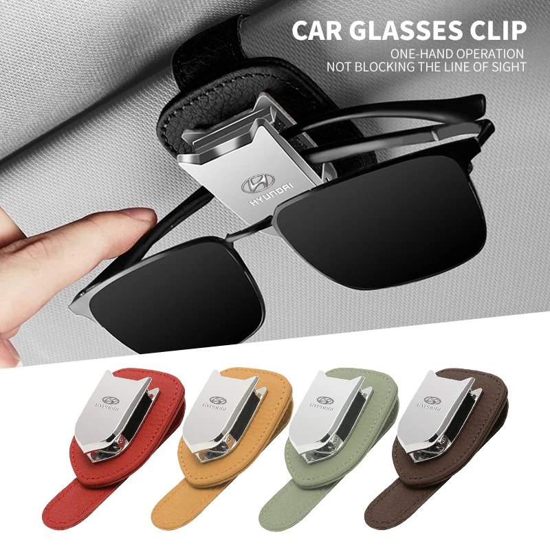 

Car Sunglasses Holder Glasses Ticket Card Storage Clip For Hyundai Tucson IX35 I30 I20 Kona Coupe Veloster I40 Getz Accessories