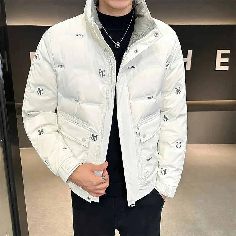 Winter Down Cotton Jacket Men Thickened Puffer s 2023 Oversized Padded Man Warm Coats