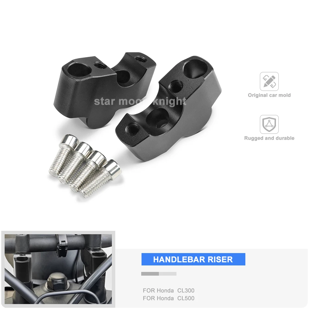 Motorcycle Scrambler For Honda CL300 CL500 CL 300 500 Handle Bar Raisers Handle Adapter Lift Handle Adapter