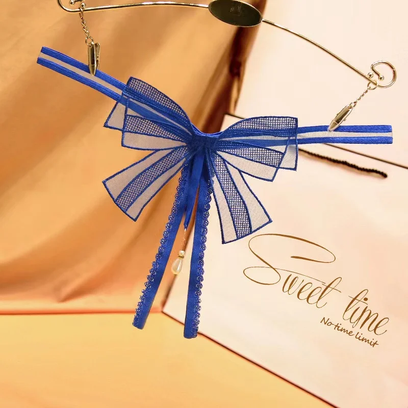 Женские полностью прозрачные стринги с вырезом, соблазнительной жемчужной подвеской, страстные дразнящие стринги