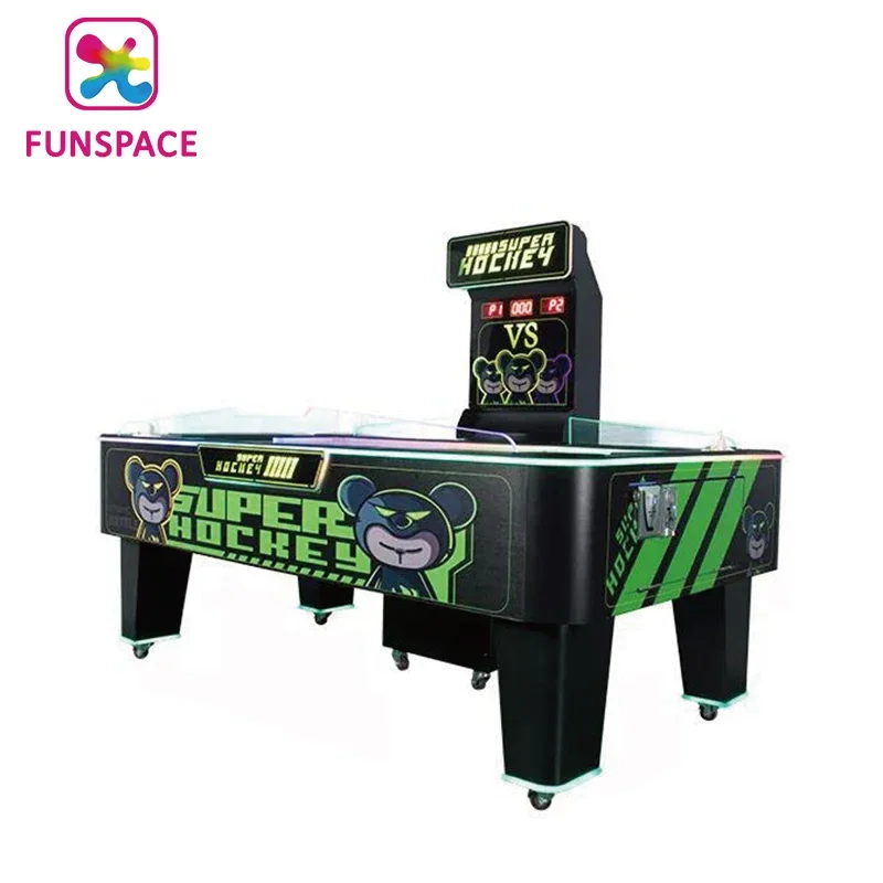 Funspace Coin Operated Arcade Air Hockey Two Players Air Hockey Machine Arcade Ice Air Hockey Table