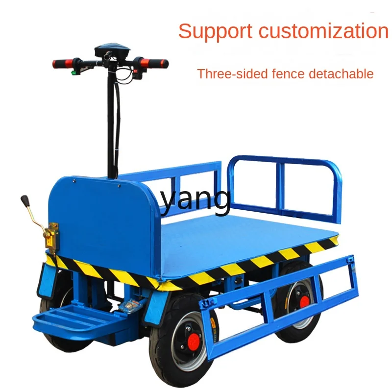 Yjq Electric Flat Handling Cart Wagon Truck King Hand Push Construction Site Warehouse Small Cart