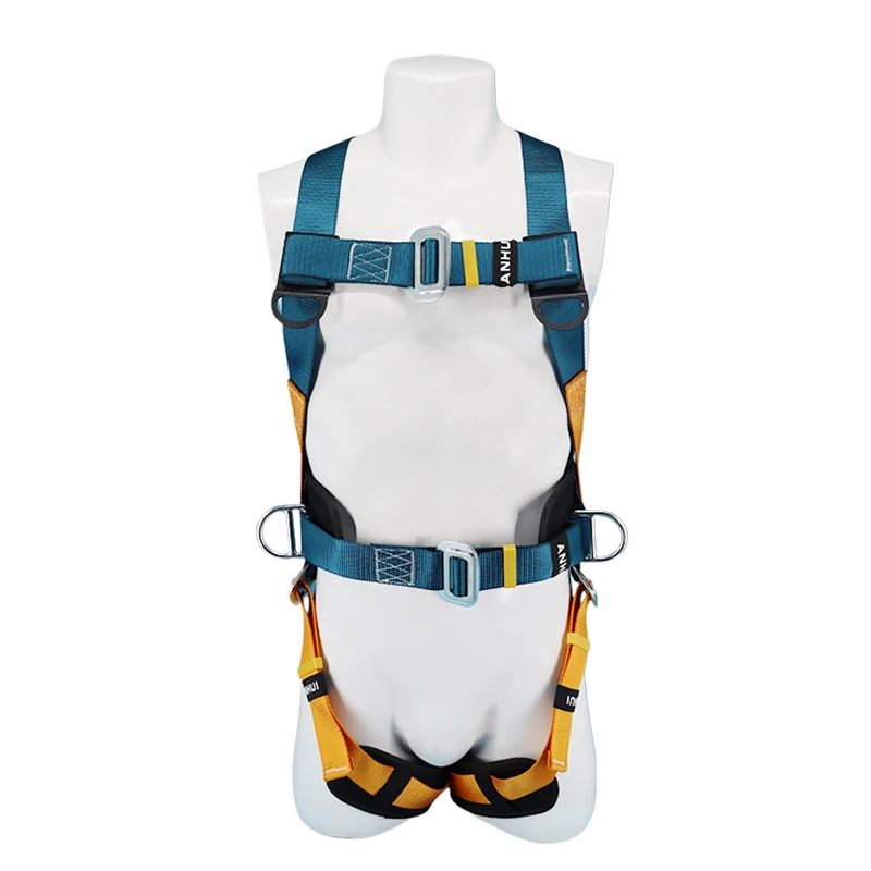 Double hook insurance five point safety belt, high-altitude operation safety belt, safety rope, outdoor climbing industrial full