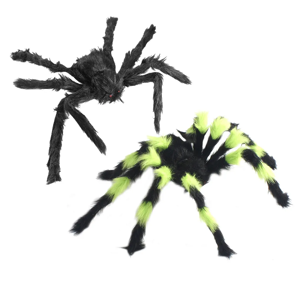 

2 шт. Декоративные искусственные пауки для розыгрышей, имитационные модели, страшные реквизиты для Хэллоуина