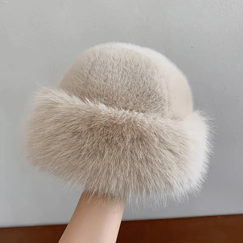 Autumn and Winter New Plush Hat - Warm Winter Imitation Mink Luxury Fluffy Elegant Exquisite Women's Fashion Mink