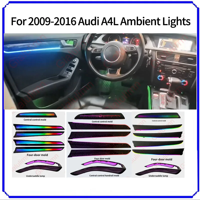 Gialulimn LED-Ambientelicht für A4 A5 B8 8rb Q5 2009-2016 Atmosphäre Umgebungs-Stimmungslicht Lampe Innenraum-Dekoration