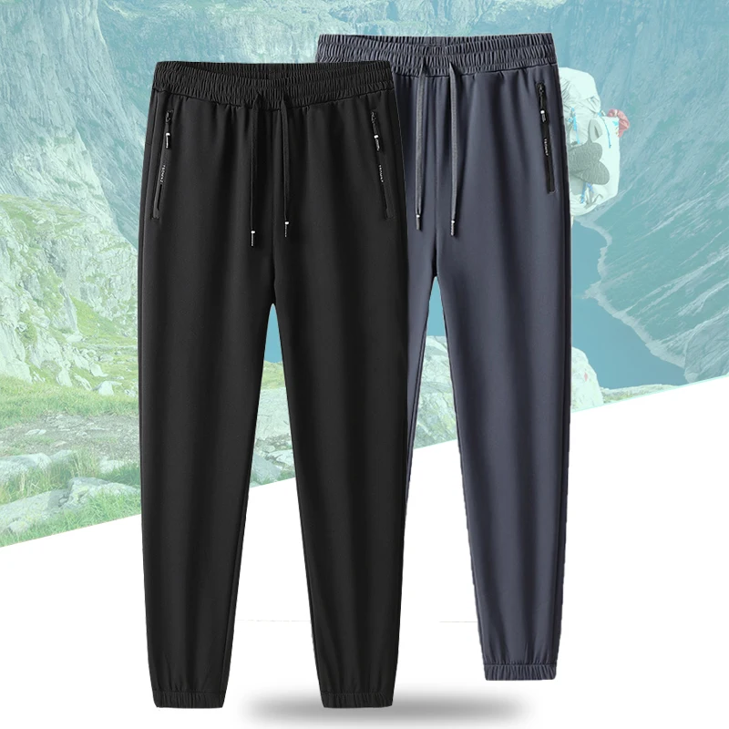 

(L-8XL)Thicked Warm Hiking Pants Men Windproof Water-resistant Winter Loose Running Camping Fishing Climbing Sport Trousers