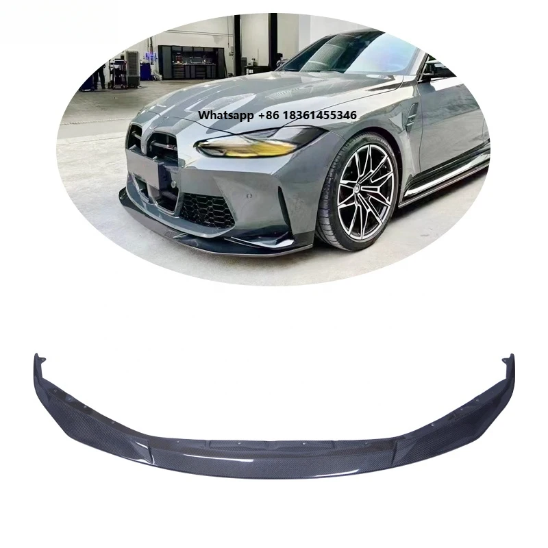 

for G80 M3 G82 M4 2022 up R44 Style M3 G80 Carbon Front Lip Fiber Front Bumper Spoiler