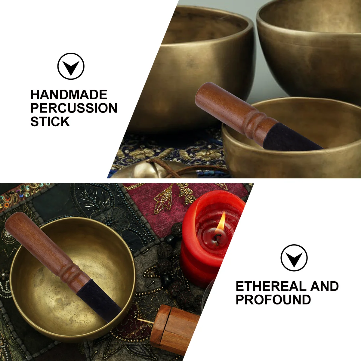 1pc Klankschaal Striker Boeddha Klankschaal Mallet Gong Mallet (Medium Formaat) Klankschaal Mallet Striker voor Boeddha Klankschaal