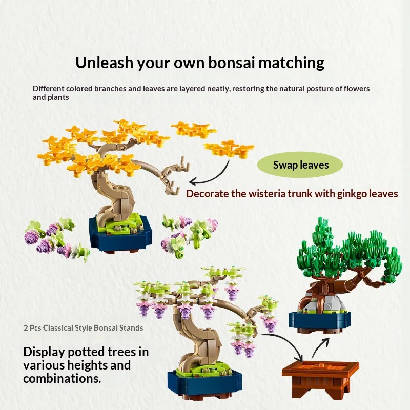 레고 블록 크리스마스 축제 10373 미니 레고 분재 남녀 조립 장난감 2025 신제품 크리스마스 선물