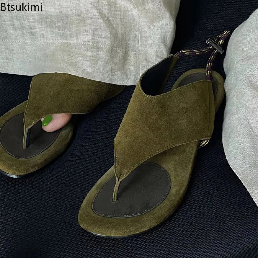 Zapatos de Mujer, Sandalias Planas de Diseñador, Tendencias Barefoot, Chanclas, Rebajas de Verano, Moda de Playa, Elegantes, Tacón Bajo, Pantuflas de Casa para Mujer