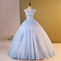 Sonhar vestidos 2024ใหม่ชุดเดรสชุดเดรสปาร์ตี้ quinceanera ชุดเดรส v-neces bespoke