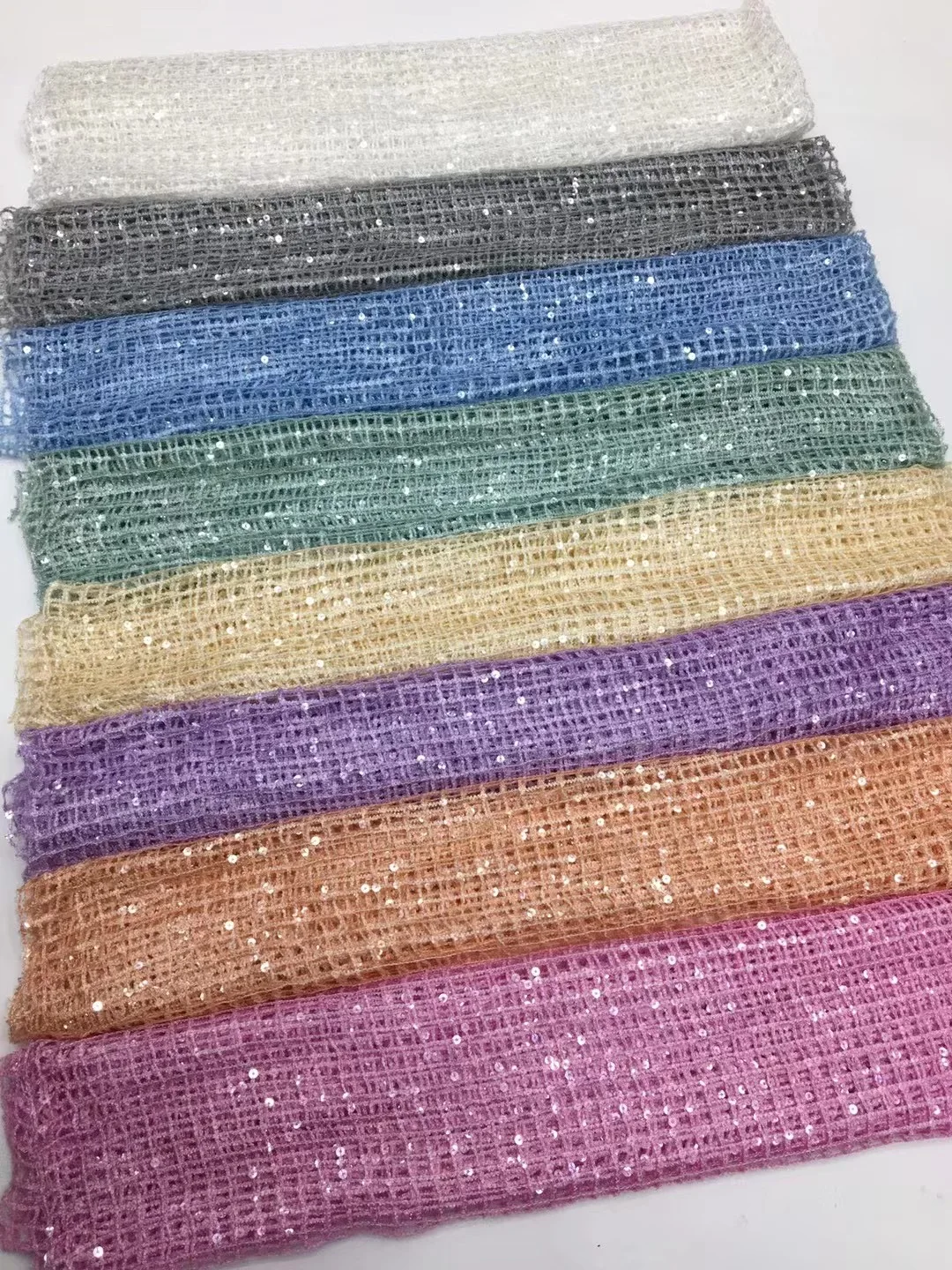 (5yards/pc) Fashion African cord lace fabric with sequins Newest checkered mesh lace French lace for party dress FSS618