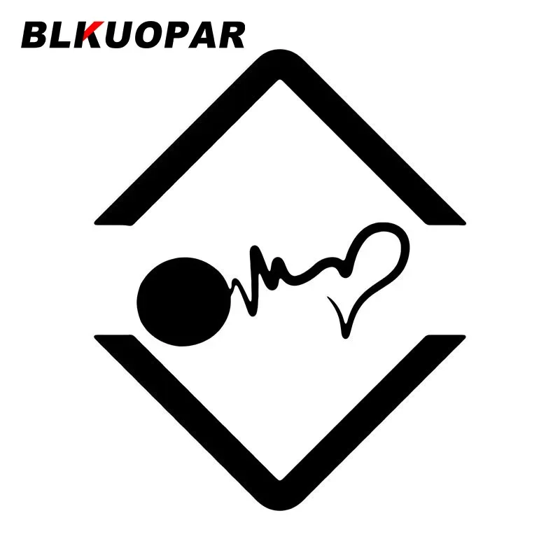 BLKUOPAR Spheroid Hearbeat Shape Car Stickers Occlusion Scratch Anime Decal Funny Creative Caravan Trunk Car Goods Graphics