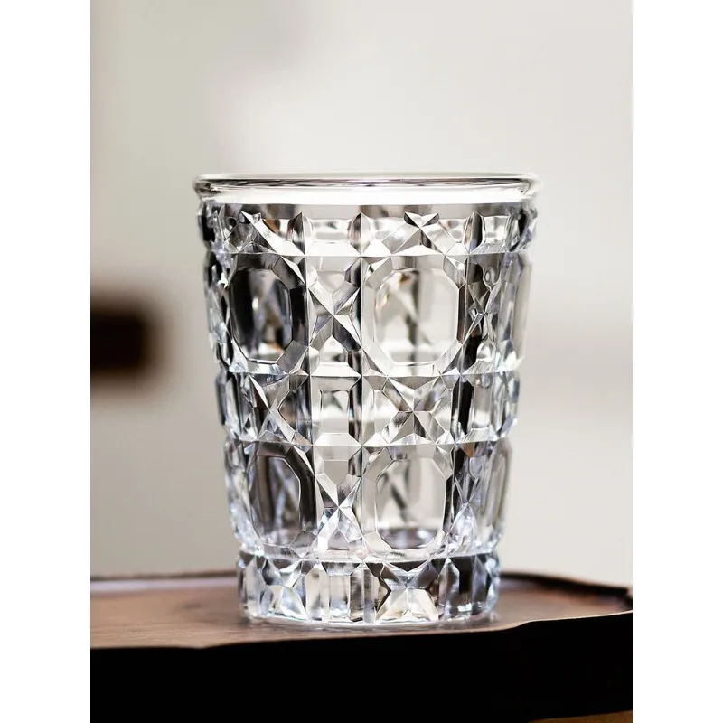

Crystal cup hand-carved premium household transparent color multi-functional water cup set