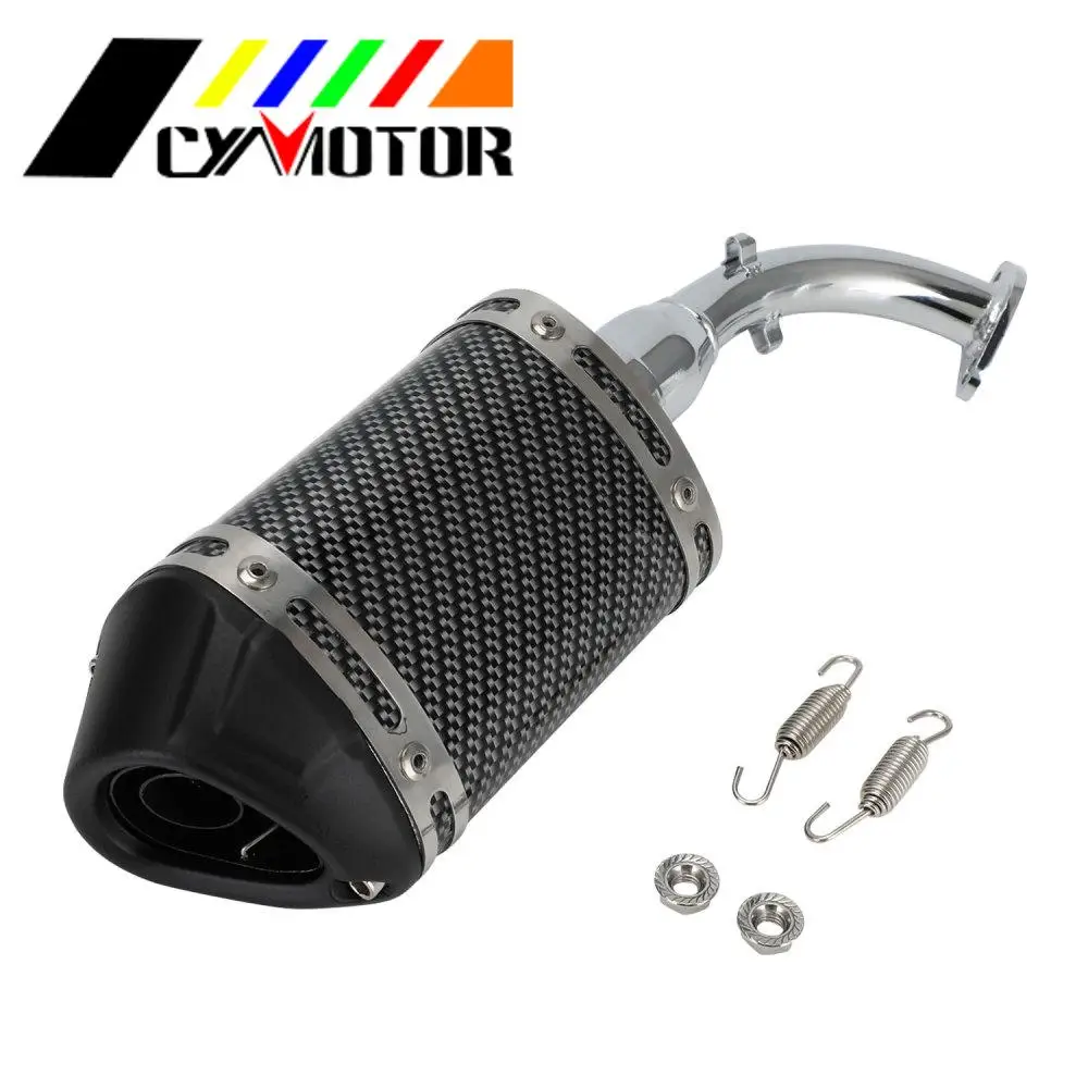 

Motorcycle Accessories Exhaust Muffler Pipe For CT200U Escape Moto Tube Carbon fiber pattern Dirt Bike Motocross