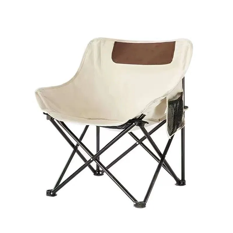 Portable Folding Backrest Leisure Folding Moon Chair Home Outdoor Camping