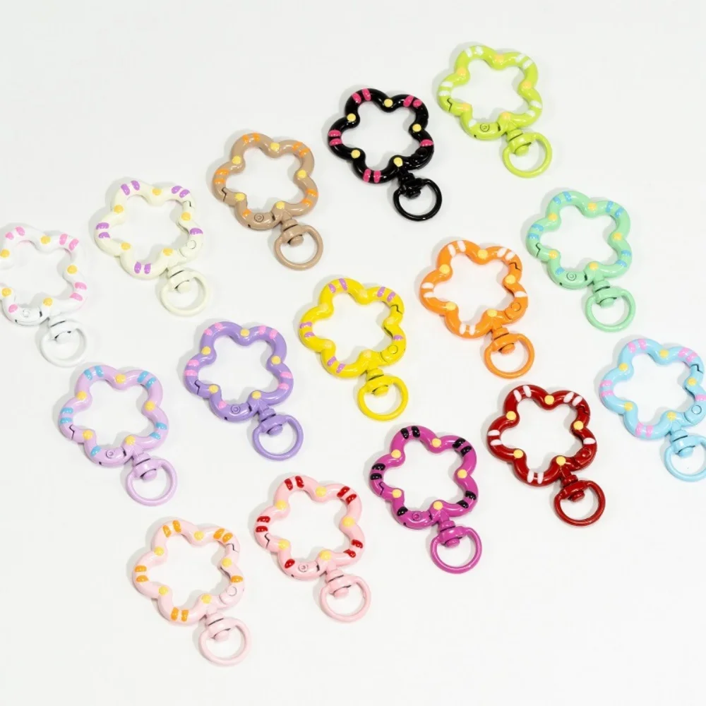 5pcs Flower Metal Lobster Claw Clasps for Key Chains