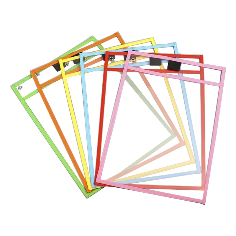 Túi Xóa Khô, Tay Áo Nhựa Có Thể Tái Sử Dụng Cửa Hàng Giữ Vé Tấm Bảo Vệ Giáo Viên Cung Cấp Cho Lớp Học Trang Sức Giọt