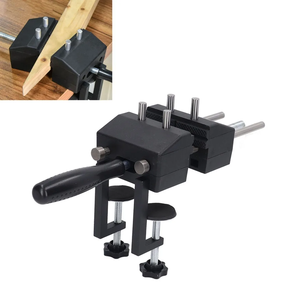 85mm Jaw Width Bench Vise Clamp Quick Release Mechanism 0-120mm Range Woodworking Table Vise Multi Angle Adjustment