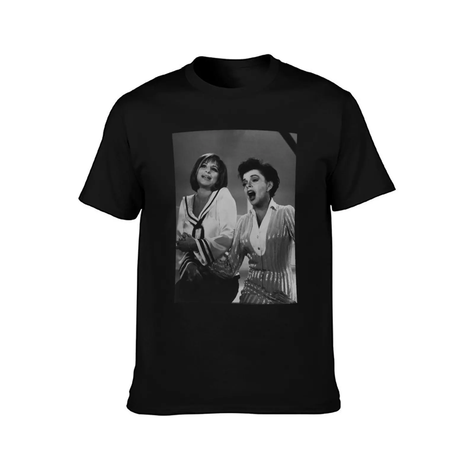 Barbra & Judy T-Shirt, Summer Casual Cotton Tee, Oversized Streetwear Tops, Vintage Graphic Print, Loose Fit Short Sleeve