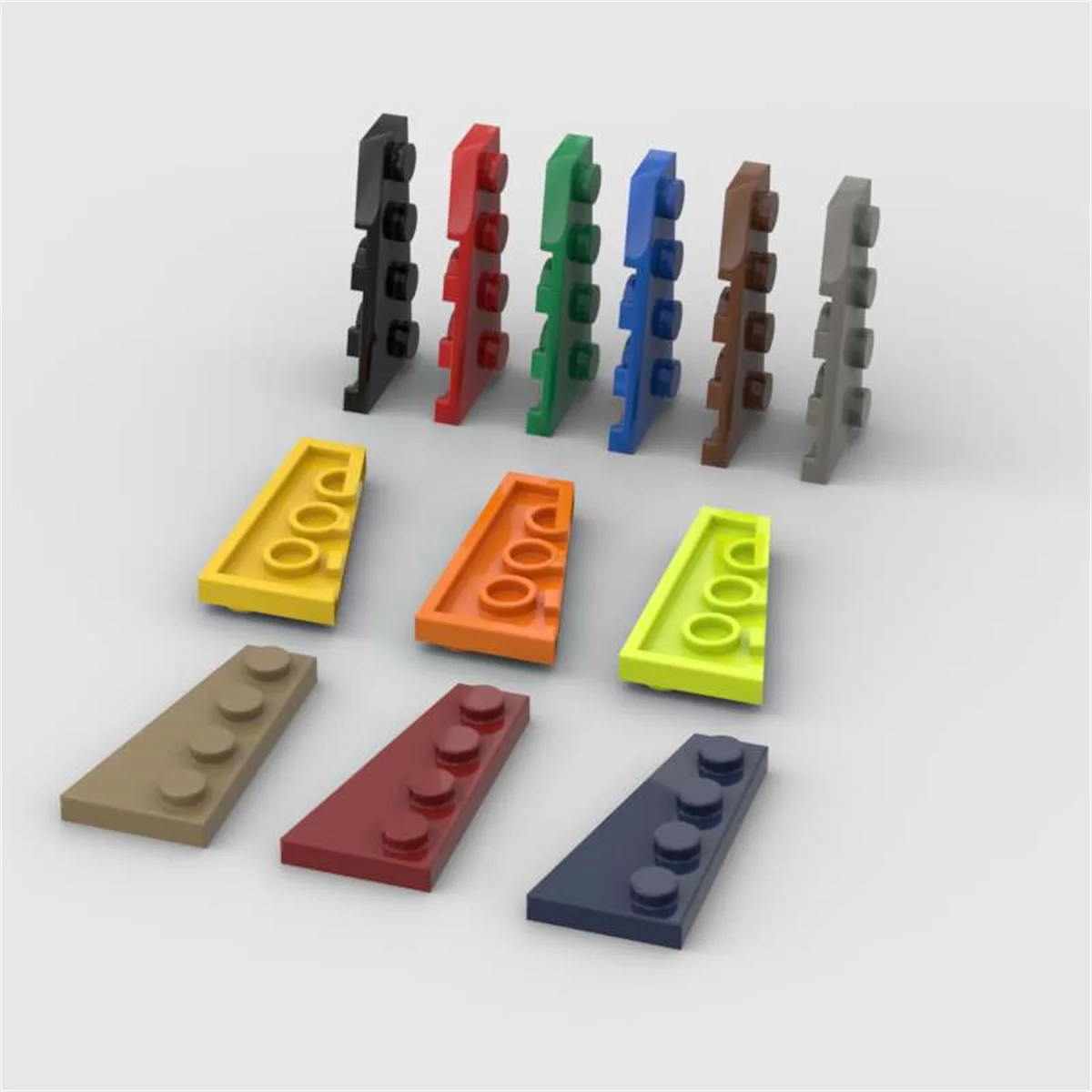 10PCS Puzzle Particle 41770 Wedge Plate 4x2 Left Building Blocks Kit Board Bricks Idea Toy Birthday Kid Gifts