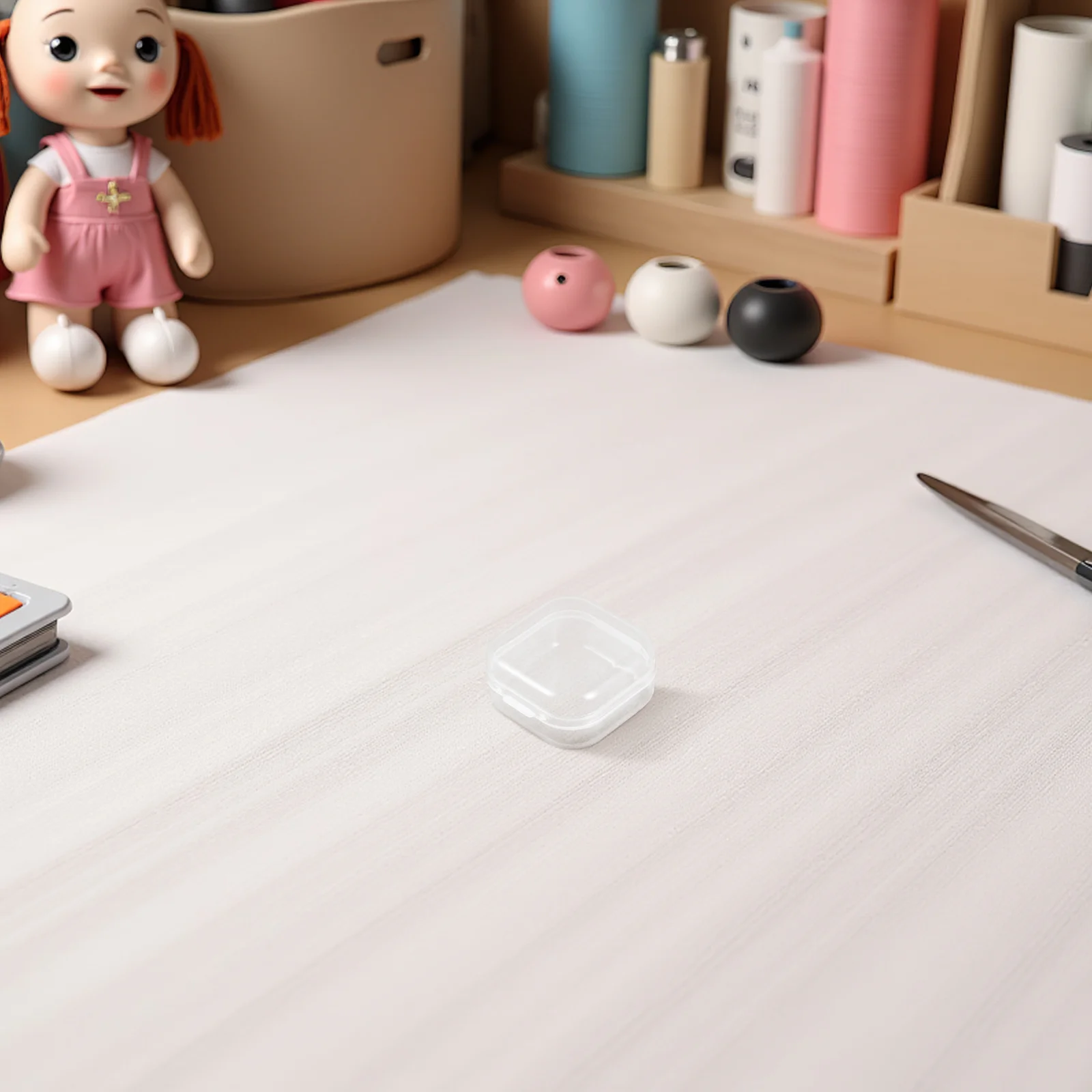 

12Pcs Plastic Small Boxes Clear Mini Organizer Portable Storage Case Square Container with Lid for Craft Beads Medicine Travel