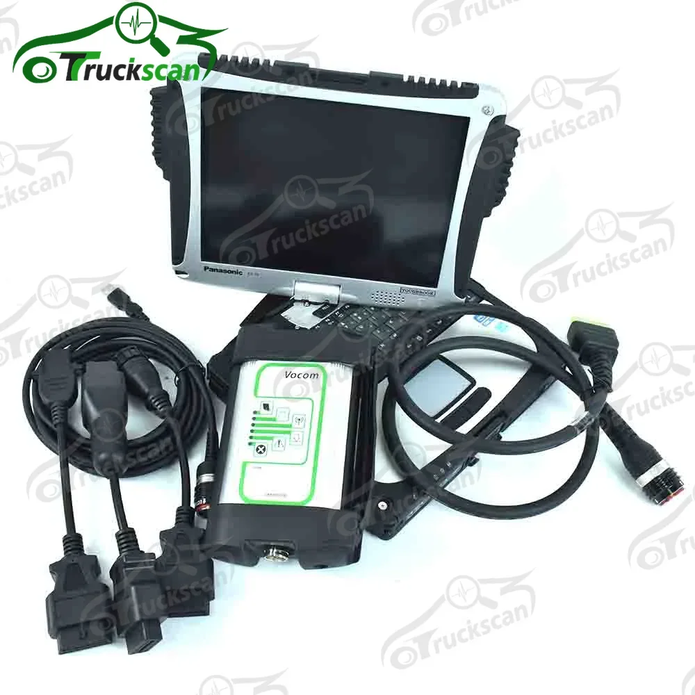 for Vocom 88890300 Truck Diagnostic adapter for Renault/UD/Mack Truck VOCOM 1 Diagnostic Tool+cf19Laptop