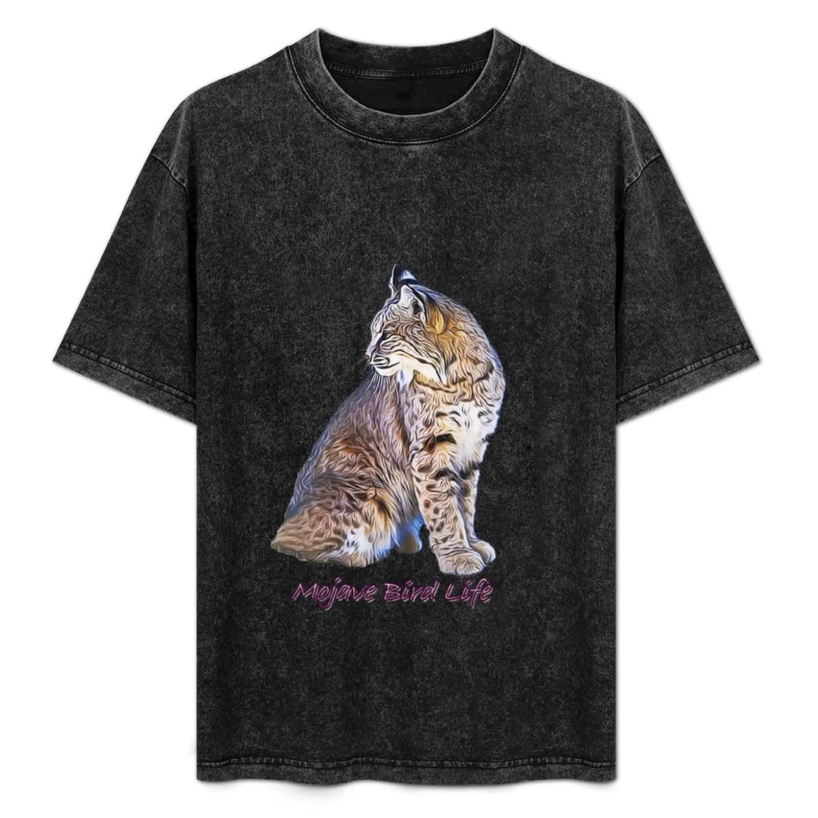 

Bobcat Sketch Art by Mojave Bird Life T-Shirt Relaxed Casual Short Sleeve Tee