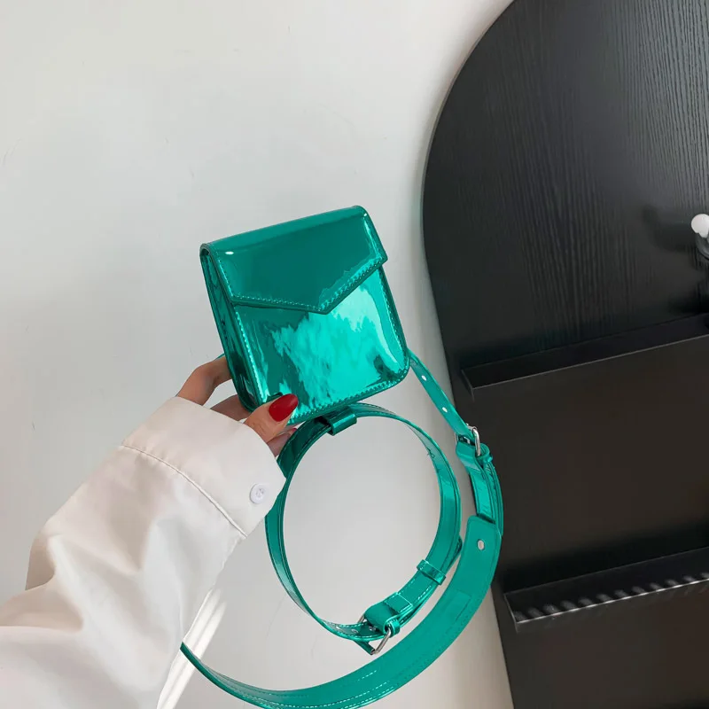 2024 Gothic Women Leg Bag Fashion Mini Bright PU Leather Waistpack Hip Hop Outdoor Belt Bag Wallet Motorcycle Waistbag