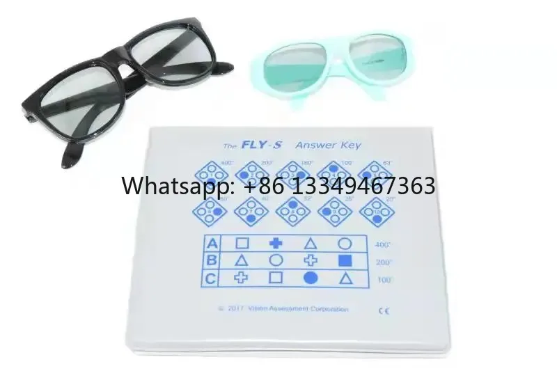 

Optometry Stereo Fly Vision Test (SO001) for Evaluation of Gross Stereopsis and Fine Depth Perceptiont Charts for Eye Exams
