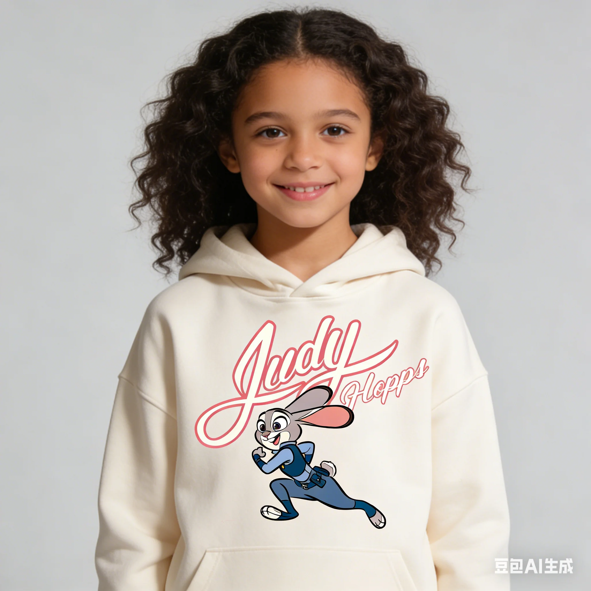 

Kids Winter Hooded Sweatshirt Zootopia 2 Print Judy Hopps Cartoon Cotton Top, Home & Outdoor Wear Comfortable Outerwear