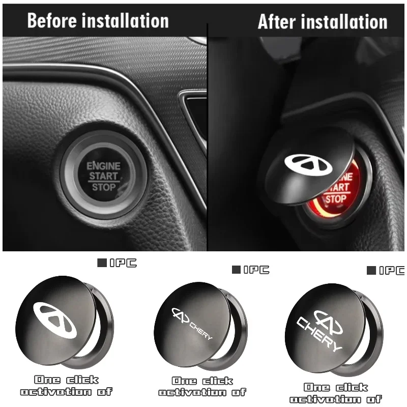 Car Start Button Cover Push Button Protector Anti Scratch Decor For Chery Tiggo 7 8 9 4 Pro 3X Omoda 5 E5 Jaecoo 7 8 Arrizo 8
