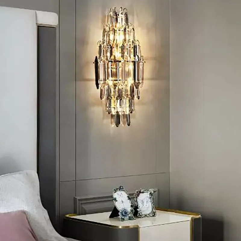 Bedroom bedside lamp, aisle staircase background wall wall lamp