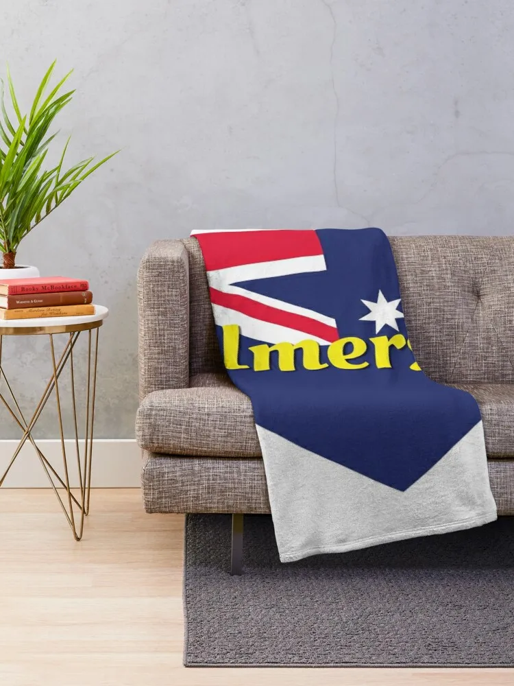 Palmerston NT Australia Australian Flag Heart (White) - Palmerston Lover Throw Blanket Summer Blankets