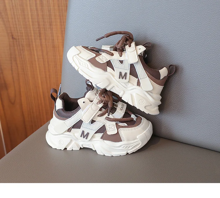 Mädchen-Sportschuhe 2026 Neuer Stil Weiche Sohle Kinder-Freizeitschuhe Modische Atmungsaktive Gestreifte Dad-Schuhe für Kinder Jungen – Detail 11