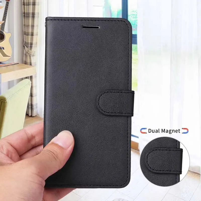 Etui na telefon YIKATU z klapką i funkcją portfela do Huawei P8 P9 P10 P20 P30 P40 Honor 90 Lite Magic 4 5 6 Pro, skórzane etui z funkcją podstawki i przegródkami na karty. — zdjęcie produktu 3