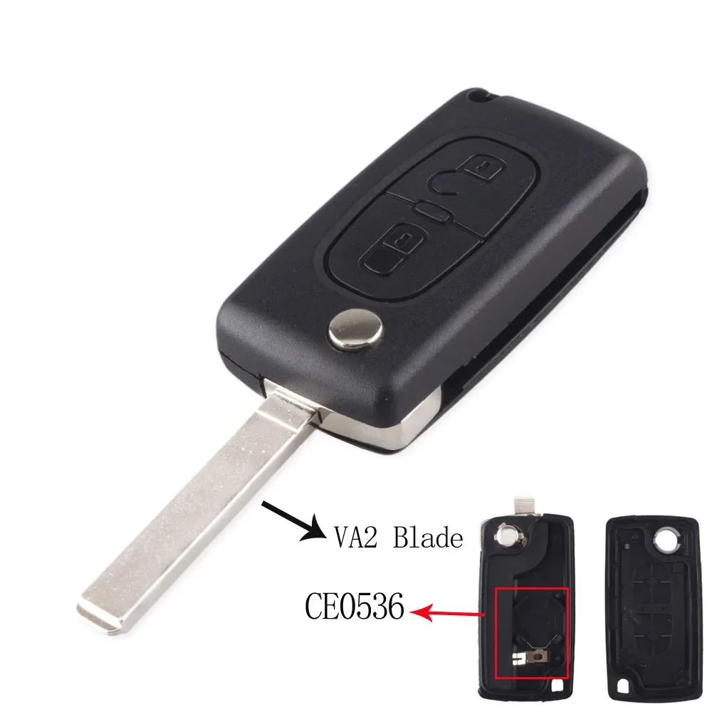 KEYYOU 3 Tasten Flip Remote Auto Schlüssel Fall Fob Shell Für CITROEN C2 C3 C4 C5 C6 C8 XSARA PICASSO mit Klinge Nut CE0536