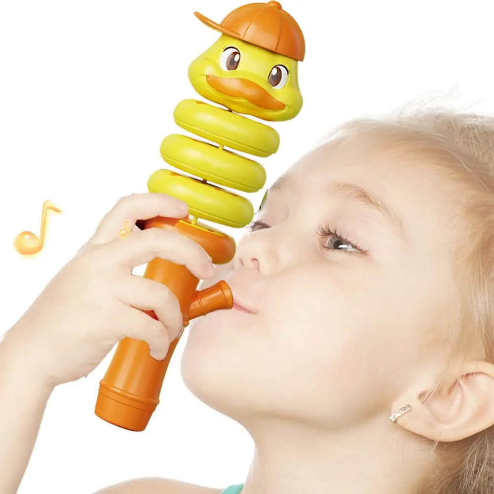 Wiggly Duck Toy Fun Wiggly Snake Whistle Toy for Kids Stress Relief Musical Duck Educational 360 Degree Body for Children