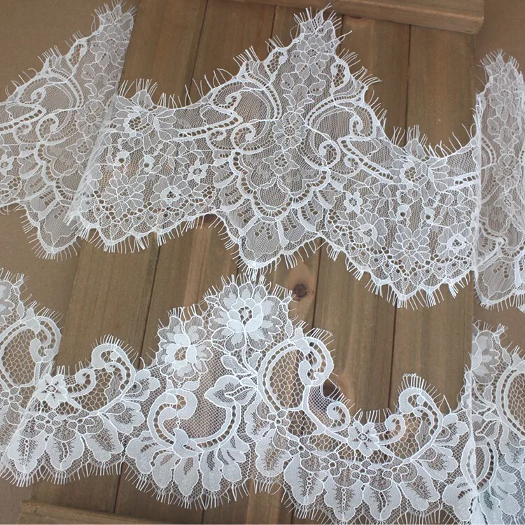 3Meters.Irregular Wave Eyelashes Lace Trim Clothing Stitching Decorative Materials DIY Dress Skirt Wedding Veil Accessories