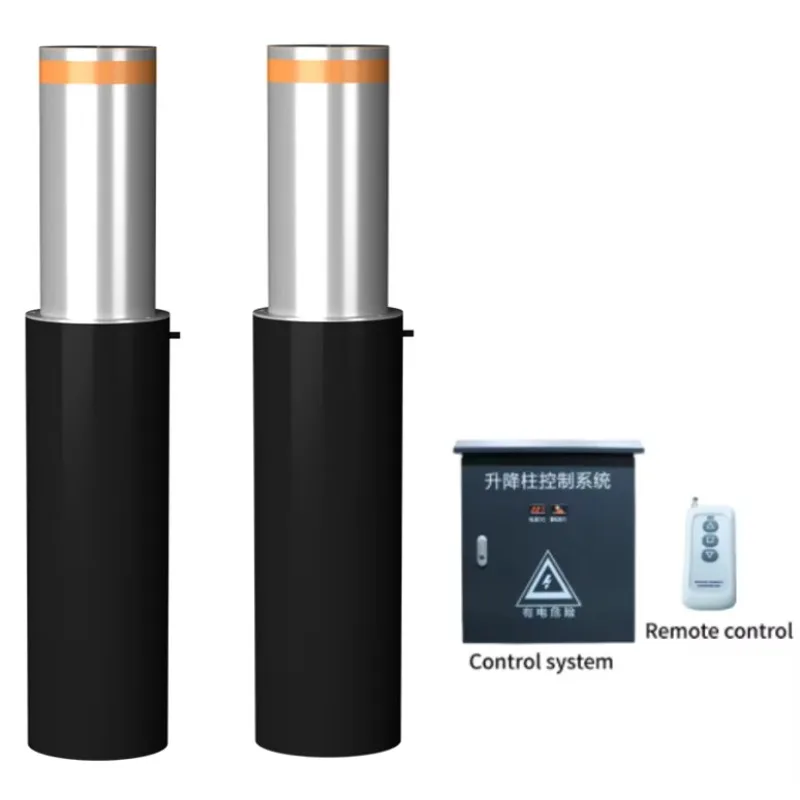 Fully Automatic Lifting Column Automatic Hydraulic Rising Bollard School Protective Pillars Buried 755mm