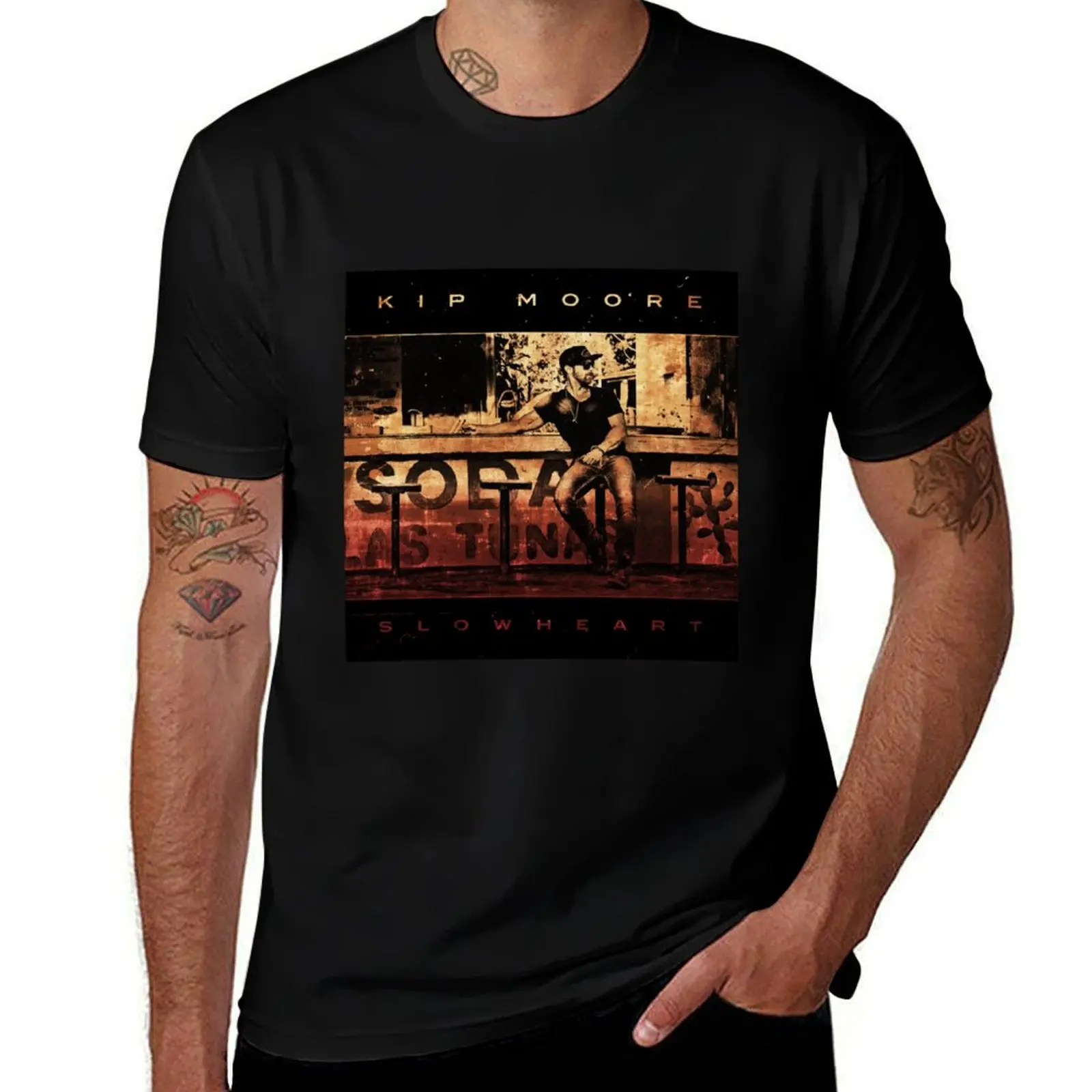 

kip moore slowheart tour T-Shirt summer top oversized t shirt rapper graphic tees plain white t shirts men