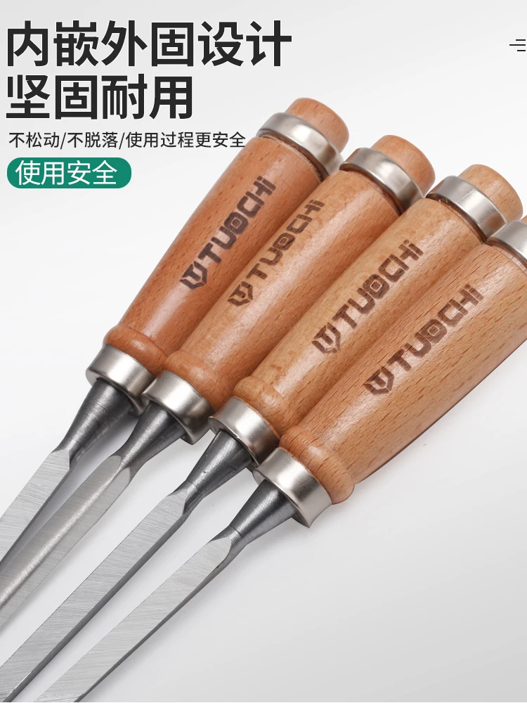 Woodworking Graver Handmade Wood Carving Lettering Graver Chisel Wood Carving Cutter Tool Suit