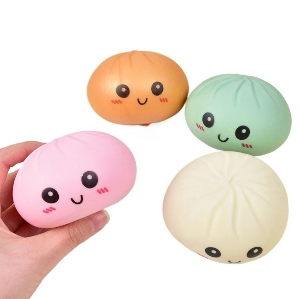 Gesimuleerde kleurrijke dumpling squishy speelgoedjes, langzaam rijzende stressbal, zacht knijpbaar decompressiespeelgoed voor volwassenen & kinderen - afbeelding 2
