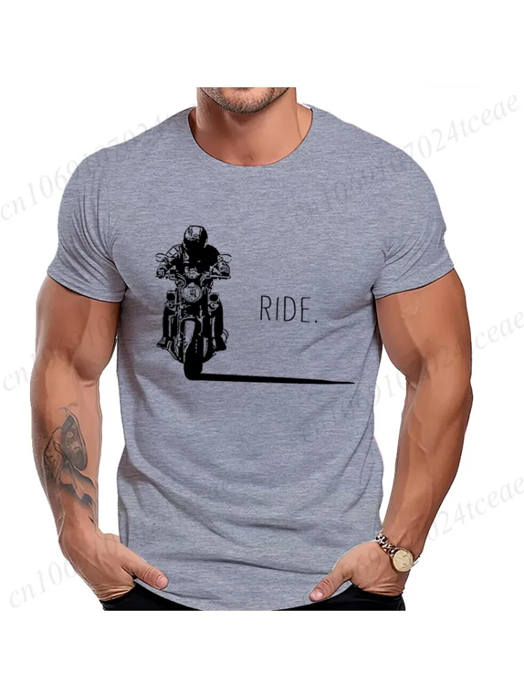 AliExpress KUCLUT Men's Casual Motorcycle Graphic T-Shirts Man Street Summer Harajuku Tshirt Motorbike Racer Vintage Retro Bike T-Shirts Top Gift