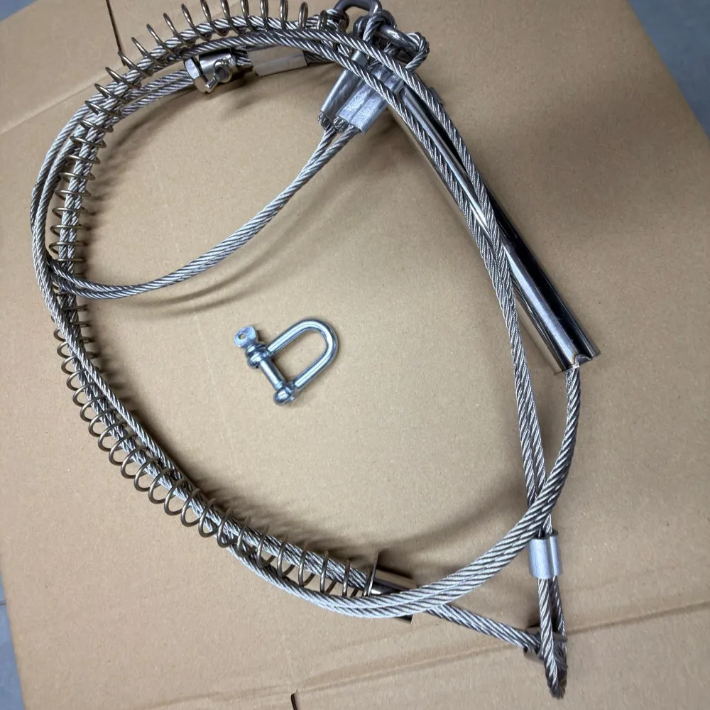 1PC Stronger Spring With Nuts Dia  Wire Rope For Wild Boar Trap Replacement