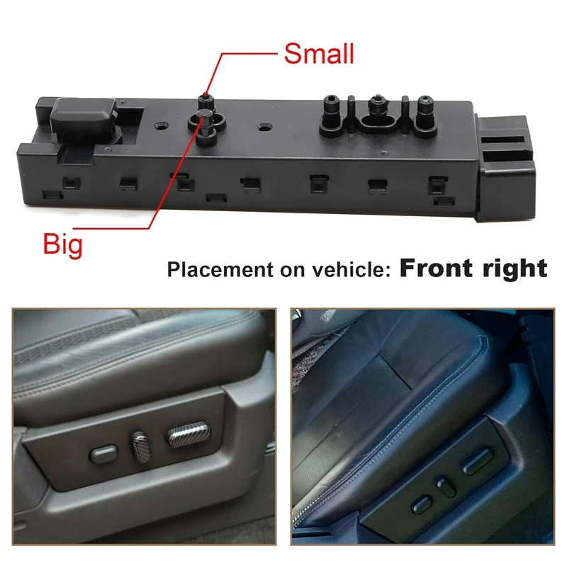 1 Piece 9L3Z-14A701-FA Passenger Side Seat Control Switch Black ABS For Ford Lincoln Power Seat Switch Adjuster Control Module